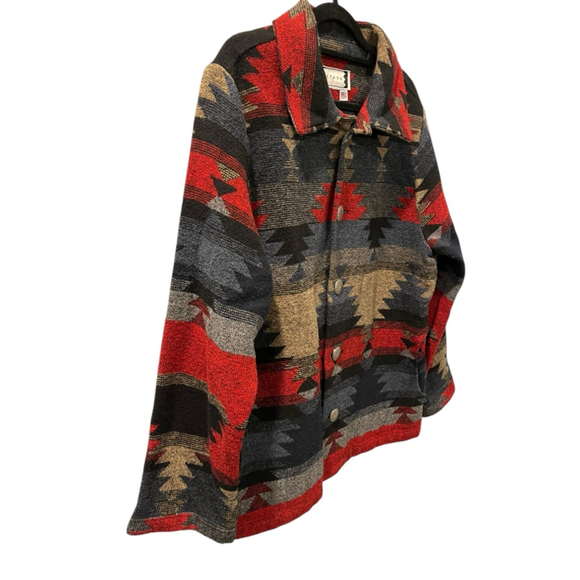 Rhonda Stark Vintage 90's Aztec Wool Jacket Size L/XL Southwestern USA Women's - Picture 4 of 7